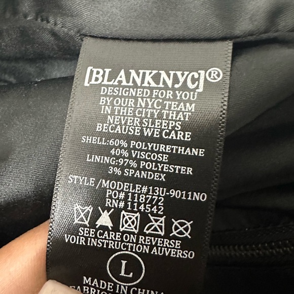 Blank NYC Sleek Biker Black Faux Leather Jacket - Picture 9 of 12